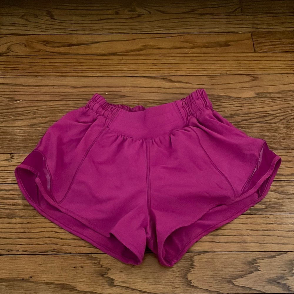 Lululemon Hotty Hot Purple/Plum color shorts